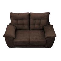 Sofá Luxemburgo 2 Lugares 1,52m Tecido Suede Café - 5