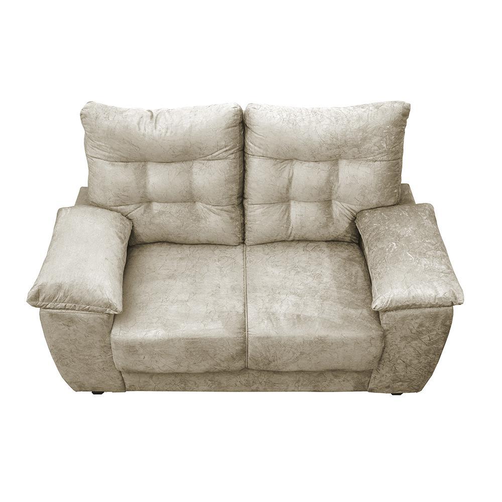 Sofá Luxemburgo 2 Lugares 1,52m Tecido Suede Bege - 5