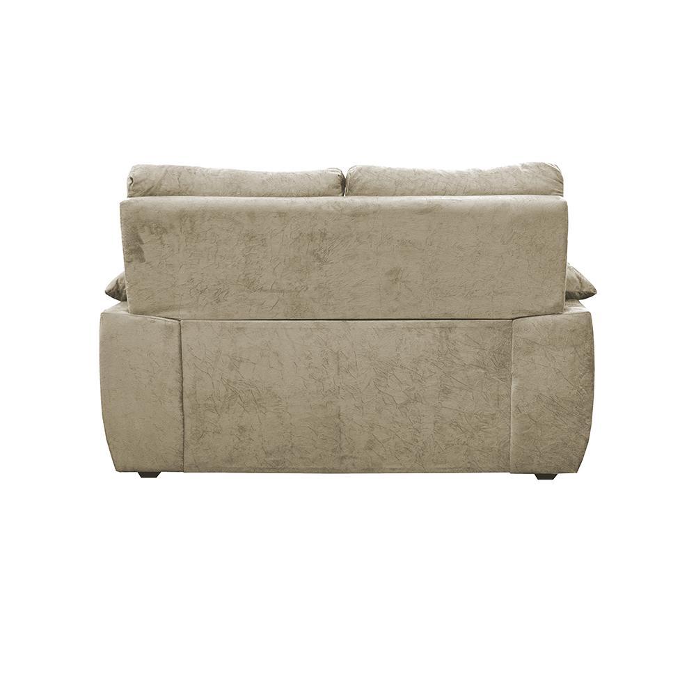 Sofá Luxemburgo 2 Lugares 1,52m Tecido Suede Bege - 6