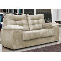 Sofá Luxemburgo 2 Lugares 1,52m Tecido Suede Bege - 1