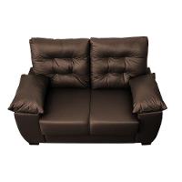 Sofá Luxemburgo 2 Lugares 1,52m Tecido Courino Marrom - 3