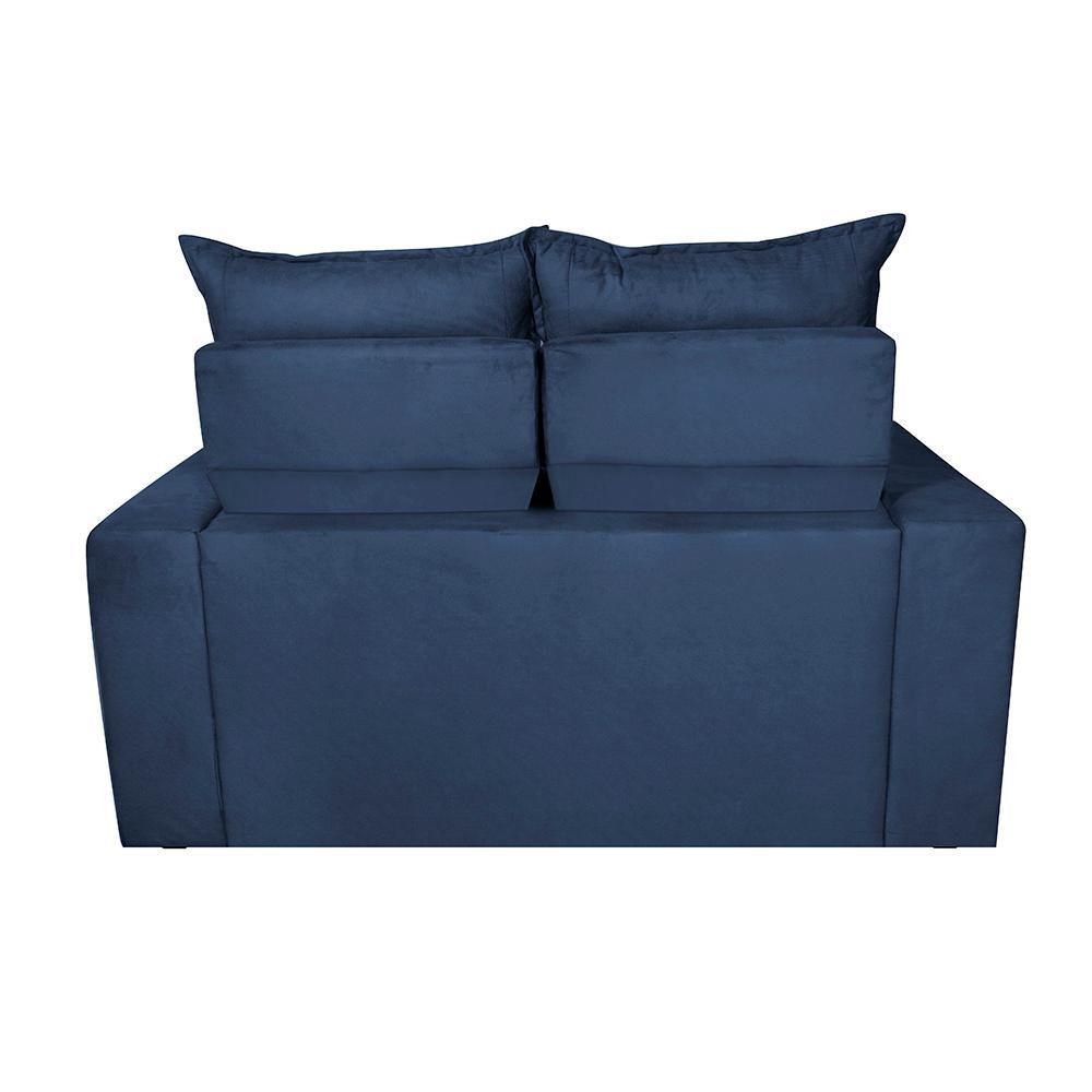 Sofá Retrátil e Reclinável 1,50m Cama inBox Smal com bordado pantográfico Suede Azul - 6