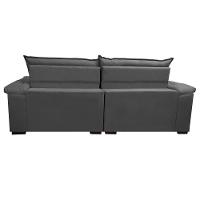 Sofá Retrátil e Reclinável 2,12m Molas Ensacadas Cama inBox Alemanha com Espuma Viscoelástico Velusoft Cinza - 6