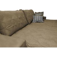 Sofá Retrátil e Reclinável 2,12m com Molas Ensacadas Cama Inbox Supreme Tecido Suede Velusoft Castor