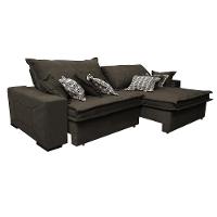 Sofá Retrátil e Reclinável 2,12m com Molas Ensacadas Cama Inbox Supreme Tecido Suede Velusoft Café - 8