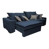 Sofá Retrátil e Reclinável 2,12m com Molas Ensacadas Cama Inbox Supreme Tecido Suede Velusoft Azul - 7