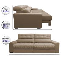Sofá Retrátil e Reclinável 2,12m Molas Ensacadas Cama inBox Brasil Velusoft Bege - 2