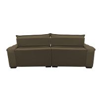 Sofá Retrátil e Reclinável 2,32m com Molas Ensacadas Cama inBox Aconchego Tecido Suede Café - 8