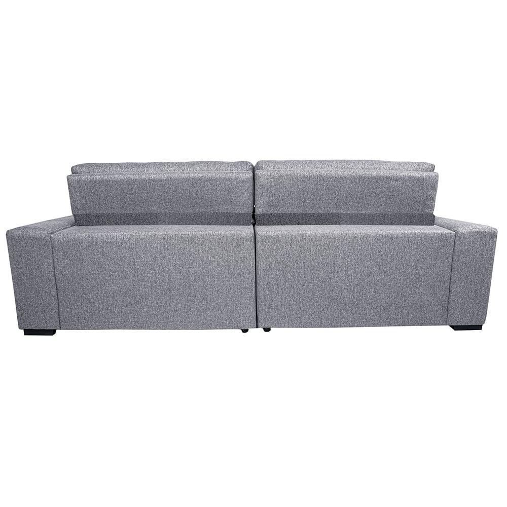 Sofá Retrátil e Reclinável 2,15m Molas Ensacadas Cama inBox Style Thermo Gel Linho Cinza Claro - 6