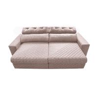 Sofá Retrátil e Reclinável 2,15m Molas Ensacadas Cama inBox Style Thermo Gel Linho Bege Claro - 5