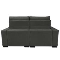 Sofá Retrátil e Reclinável 2,20m Molas Ensacadas e Costura Tripla Cama inBox Nobre Suede Cinza - 6