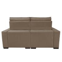 Sofá Retrátil e Reclinável 2,20m Molas Ensacadas e Costura Tripla Cama inBox Nobre Suede Bege - 6