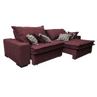 Sofá Retrátil e Reclinável 2,32m com Molas Ensacadas Cama Inbox Supreme Tecido Suede Velusoft Vinho - 8