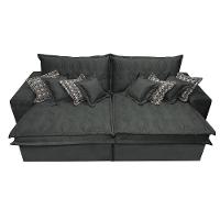 Sofá Retrátil e Reclinável 2,32m com Molas Ensacadas Cama Inbox Supreme Tecido Suede Velusoft Cinza - 5