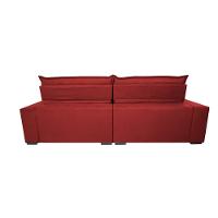 Sofá Retrátil e Reclinável 2,35m Molas Ensacadas Cama inBox Spazus com Bordado 3D Velusoft Vermelho - 6