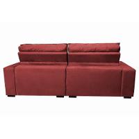 Sofá Retrátil e Reclinável 2,32m Molas Ensacadas Cama inBox Catar Velusoft Vermelho - 6
