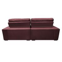 Sofá Retrátil e Reclinável 2,32m Molas Ensacadas Cama inBox Brasil Velusoft Vinho - 6