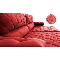 Sofá Retrátil e Reclinável 2,35m Molas Ensacadas Cama inBox Big Home com Bordado Velusoft Vermelho