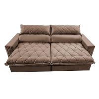 Sofá Retrátil e Reclinável 2,35m Molas Ensacadas Cama inBox Elegance com ThermoGel Velusoft Castor - 5