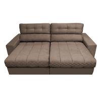 Sofá Retrátil e Reclinável 2,32m Molas Ensacadas Cama inBox Brasil Velusoft Castor - 5
