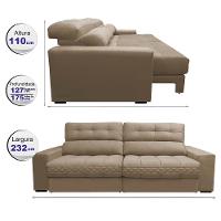Sofá Retrátil e Reclinável 2,32m Molas Ensacadas Cama inBox Brasil Velusoft Bege - 2