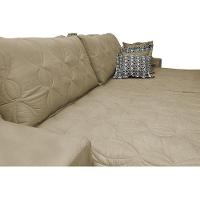 Sofá Retrátil e Reclinável 2,52m com Molas Ensacadas Cama Inbox Supreme Tecido Suede Velusoft Bege