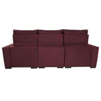Sofá Retrátil e Reclinável 2,50m Molas Ensacadas e Costura Tripla Cama inBox Nobre Suede Vinho - 6