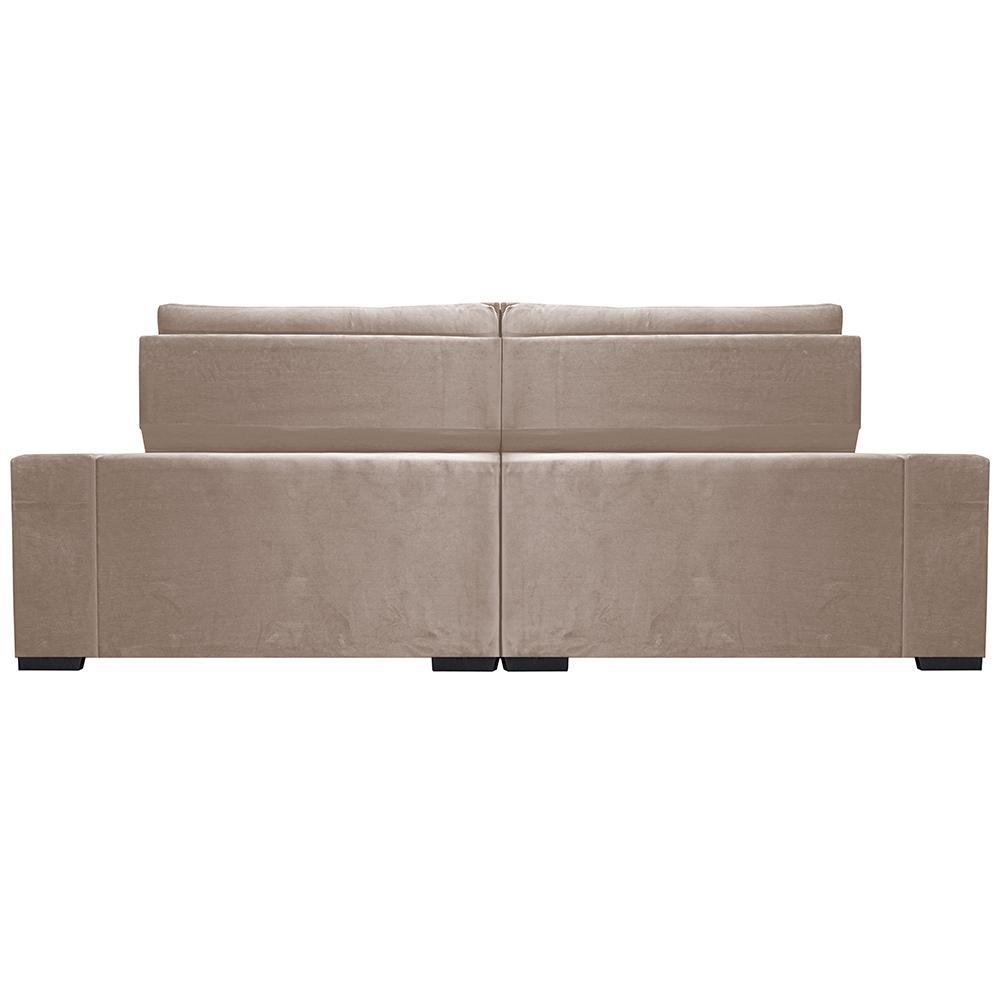 Sofá Retrátil e Reclinável 2,15m Cama inBox Big Star com SoftGel D40 Velupluma Bege - 6