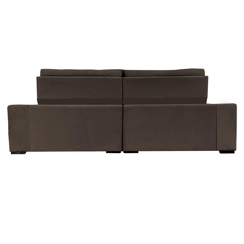 Sofá Retrátil e Reclinável 2,15m Cama inBox Big Puffer com SoftGel D40 Velupluma Café - 6