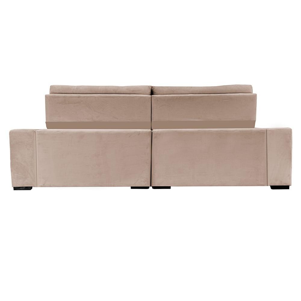 Sofá Retrátil e Reclinável 2,35m Cama inBox Big Puffer com SoftGel D40 Velupluma Bege - 6