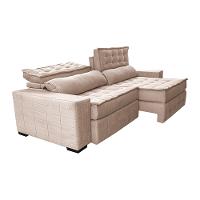 Sofá Retrátil e Reclinável 2,35m Cama inBox Big Puffer com SoftGel D40 Velupluma Bege - 8