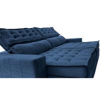 Sofá Retrátil e Reclinável 2,35m Cama inBox Big Puffer com SoftGel D40 Velupluma Azul