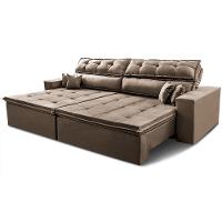 Sofá Retrátil e Reclinável 2,52m Luxos Cama inBox Velusoft Castor - 2