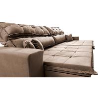 Sofá Retrátil e Reclinável 2,52m Luxos Cama inBox Velusoft Castor - 5