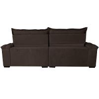 Sofá Retrátil e Reclinável 2,35m Cama inBox Big Fresh com SoftGel D40 Velupluma Café - 6