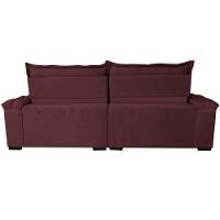 Sofá Retrátil e Reclinável 2,55m Cama inBox Big Fresh com SoftGel D40 Velupluma Vinho - 6