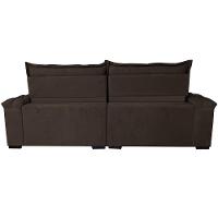 Sofá Retrátil e Reclinável 2,55m Cama inBox Big Fresh com SoftGel D40 Velupluma Café - 6