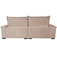 Sofá Retrátil e Reclinável 2,55m Cama inBox Big Fresh com SoftGel D40 Velupluma Bege - 6