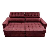 Sofá Retrátil e Reclinável 2,15m Cama inBox Big Star com SoftGel D40 Velupluma Vinho - 5