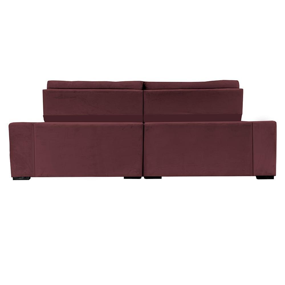 Sofá Retrátil e Reclinável 2,35m Cama inBox Big Puffer com SoftGel D40 Velupluma Vinho - 6