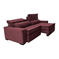 Sofá Retrátil e Reclinável 2,35m Cama inBox Big Puffer com SoftGel D40 Velupluma Vinho - 8