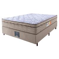 Cama Box Casal Colchão OrtoFirm + Box 138x188x67 One Face Espuma D33 Dourado - 5