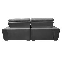 Sofá Retrátil e Reclinável 2,72m Molas Ensacadas Cama inBox Brasil Velusoft Cinza - 6