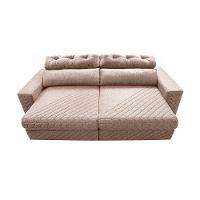 Sofá Retrátil e Reclinável 2,55m Molas Ensacadas Cama inBox Style Thermo Gel Linho Bege Escuro - 5