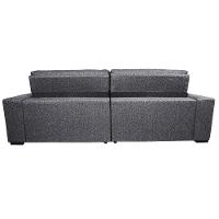 Sofá Retrátil e Reclinável 2,55m Molas Ensacadas Cama inBox Style Thermo Gel Linho Cinza Escuro - 6