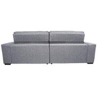 Sofá Retrátil e Reclinável 2,55m Molas Ensacadas Cama inBox Style Thermo Gel Linho Cinza Claro - 6