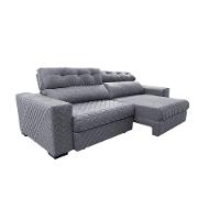 Sofá Retrátil e Reclinável 2,55m Molas Ensacadas Cama inBox Style Thermo Gel Linho Cinza Claro - 7