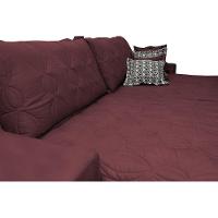 Sofá Retrátil e Reclinável 2,72m com Molas Ensacadas Cama Inbox Supreme Tecido Suede Velusoft Vinho