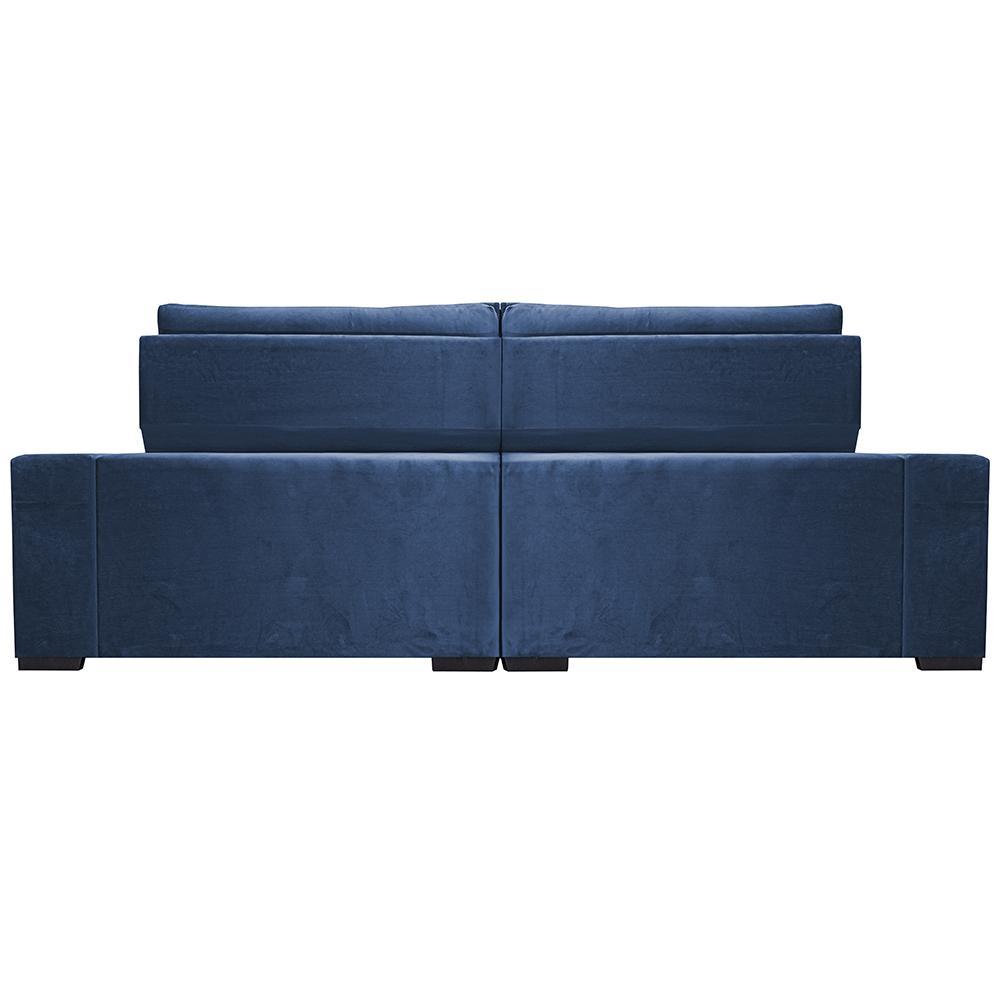 Sofá Retrátil e Reclinável 2,55m Cama inBox Big Star com SoftGel D40 Velupluma Azul - 6