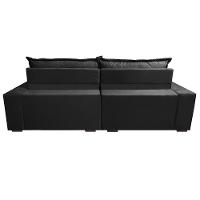 Sofá Retrátil e Reclinável 2,72m com Molas Ensacadas Cama Inbox Supreme Tecido Suede Velusoft Preto - 6